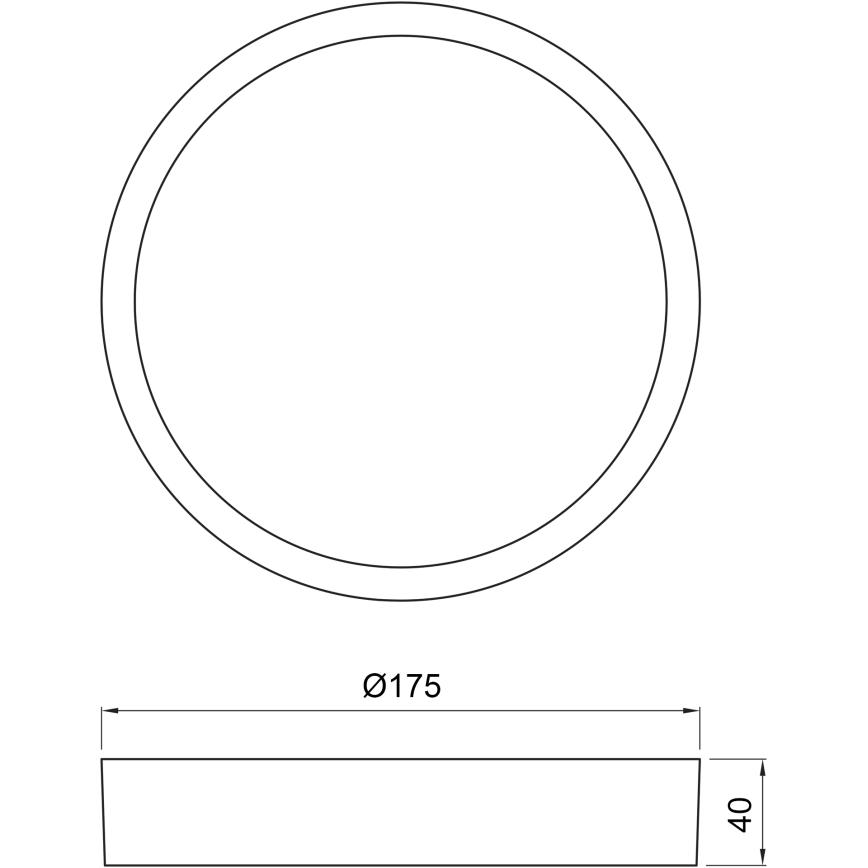 APLED - Plafonnier LED salle de bain RONDO LED/12W/230V IP54 175 mm blanc