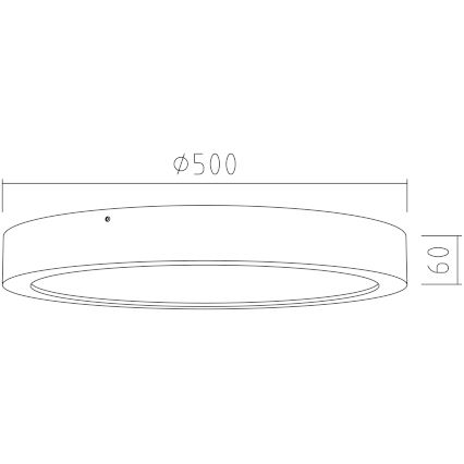 APLED - Plafonnier RONDO LED/48W/230V d. 50 cm chêne