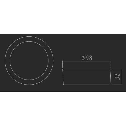 APLED - Plafonnier RONDO LED/8W/230V d. 9,8 cm blanc