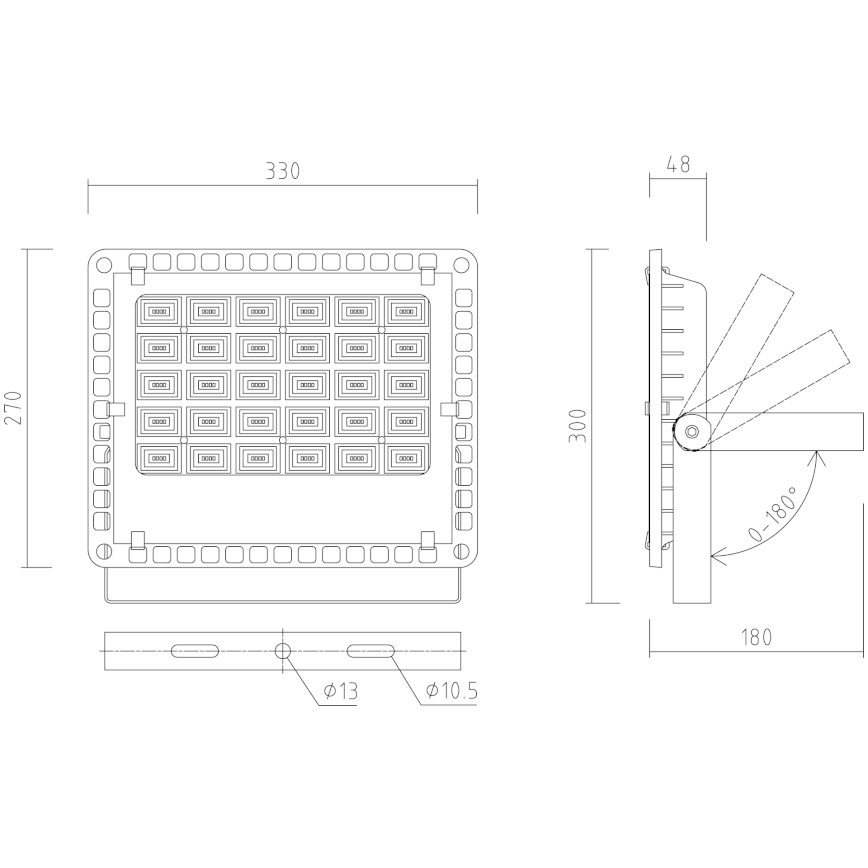 APLED - Projecteur LED extérieur PRO LED/100W/230V IP66 10000lm 6000K