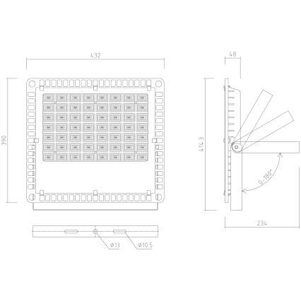 APLED - Projecteur LED extérieur PRO LED/200W/230V IP66 20000lm 6000K