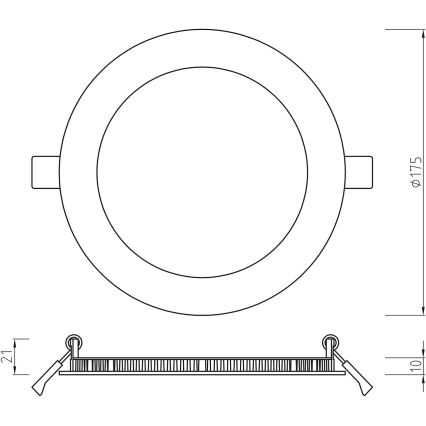 APLED - Spot encastrable de salle de bain LED RONDO LED/12W/230V IP54 175 mm