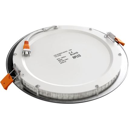APLED - Spot encastrable de salle de bain RONDO LED/18W/230V IP40 d. 22,5 cm chrome mat
