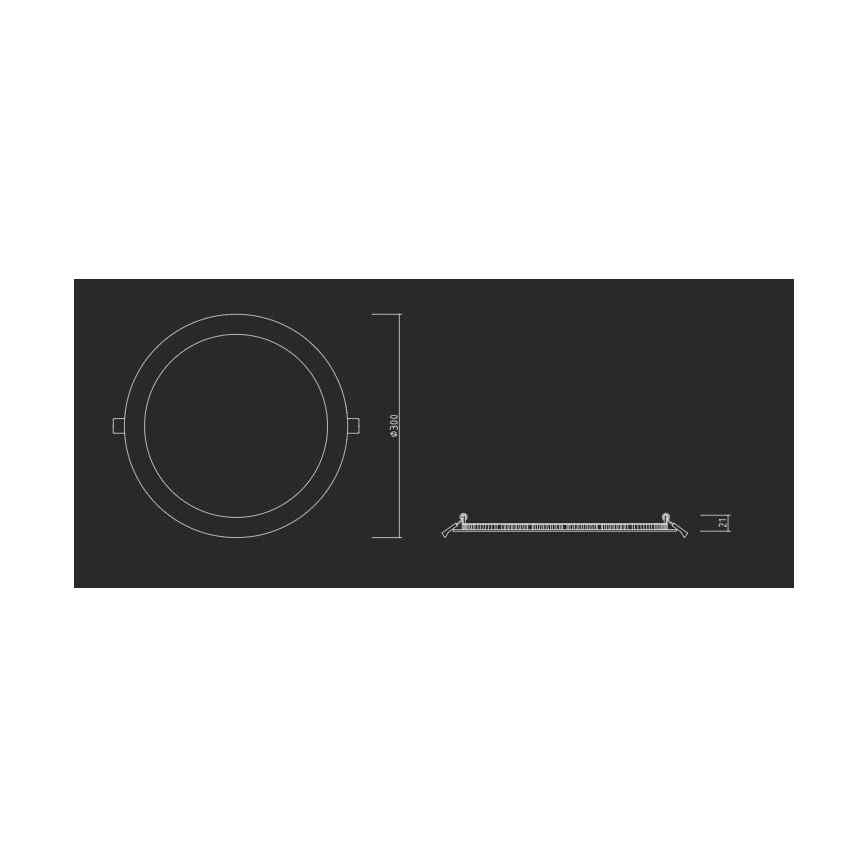 APLED - Spot encastrable de salle de bain RONDO LED/24W/230V IP40 d. 30 cm blanc