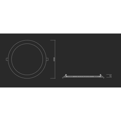 APLED - Spot encastrable de salle de bain RONDO LED/24W/230V IP40 d. 30 cm chrome mat