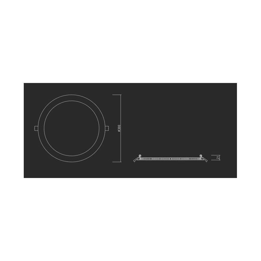 APLED - Spot encastrable de salle de bain RONDO LED/24W/230V IP40 d. 30 cm chrome mat