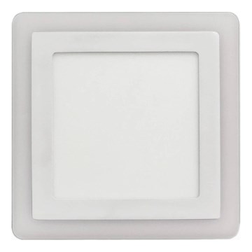 APLED - Spot encastrable de salle de bain SQUARE DUO LED/4W + LED/12W/230V IP41 3000/4000K 19,5x19,5 cm blanc
