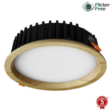 APLED - Spot encastrable LED RONDO WOODLINE LED/12W/230V 3000K d. 20 cm pin bois massif