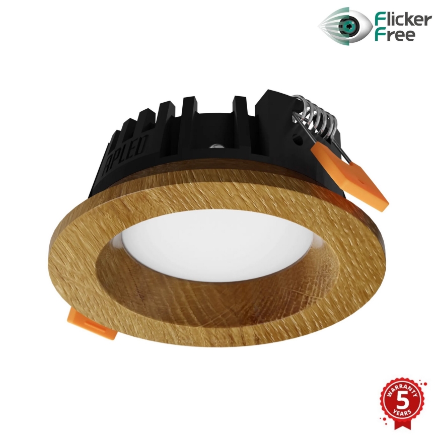 APLED - Spot encastrable LED RONDO WOODLINE LED/3W/230V 3000K d. 9 cm chêne bois massif