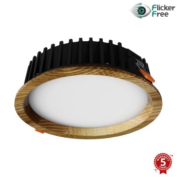 APLED - Spot encastrable LED RONDO WOODLINE LED/6W/230V 4000K d. 15 cm frêne bois massif