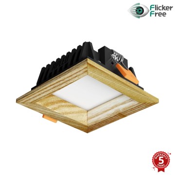 APLED - Spot encastrable LED SQUARE WOODLINE LED/3W/230V 3000K 9x9 cm frêne bois massif