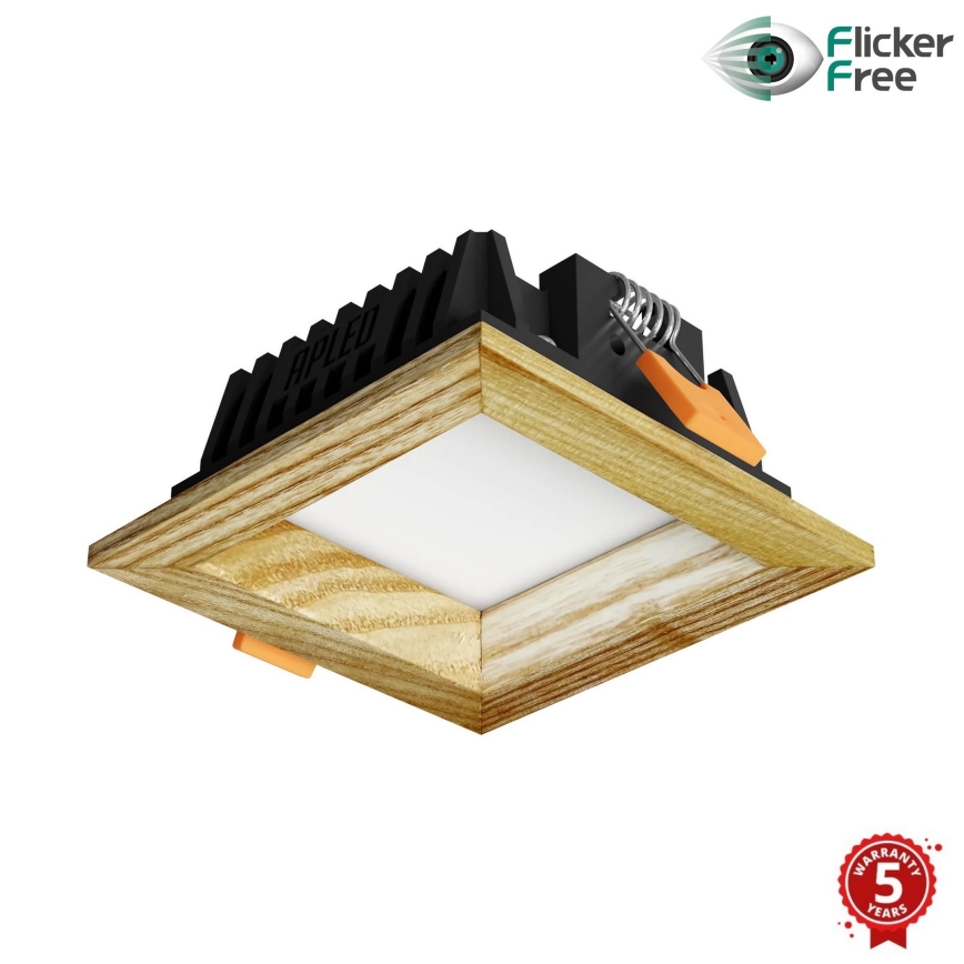 APLED - Spot encastrable LED SQUARE WOODLINE LED/3W/230V 4000K 9x9 cm frêne bois massif