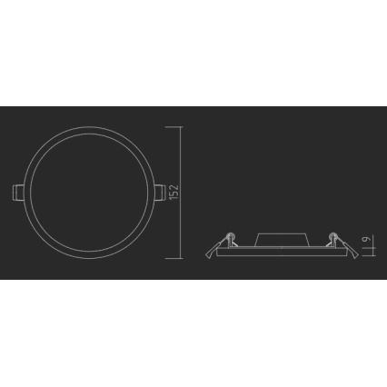 APLED - Spot encastrable RONDO SLIM LED/16W/230V d. 15 cm blanc