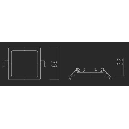 APLED - Spot encastrable SQUARE SLIM LED/8W/230V 9x9 cm blanc