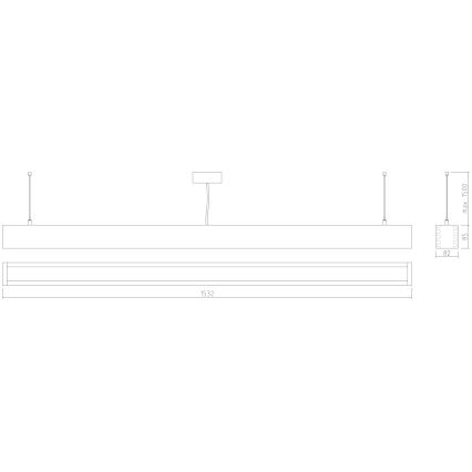 APLED - Suspension filaire LOOK LED/48W/230V 4000K 150 cm chêne