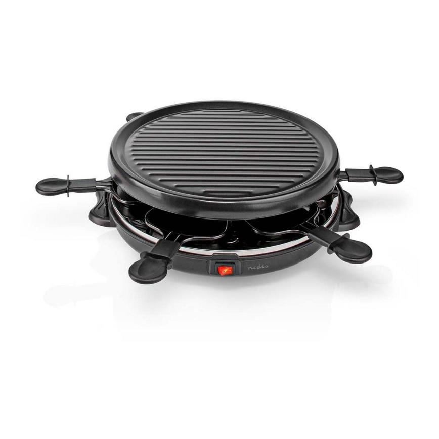 Nedis FCRA210FBK6 - Appareil à raclette avec accessoires 800W/230V