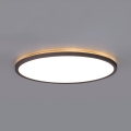 Applique de salle de bain LED avec capteur de mouvement et crépuscule NIVERA LED/12W/230V IP54 3000/4000/6000K Ø 22,5 cm noir + télécommande