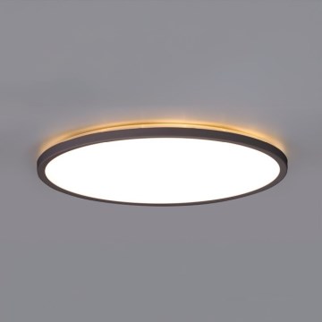 Applique de salle de bain LED avec capteur de mouvement et crépuscule NIVERA LED/12W/230V IP54 3000/4000/6000K Ø 22,5 cm noir + télécommande