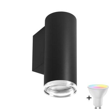 Applique de salle de bains LED RGBW dimmable TURYN 1xGU10/6,5W/230V 2700-6500K Wi-Fi IP44 noire
