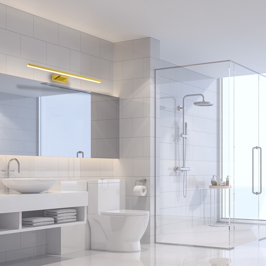 Applique LED SHINE pour miroir de salle de bains, 13,8 W, 230 V, 60 cm, IP44, dorée