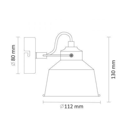 Applique murale 1xE14/8W/230V