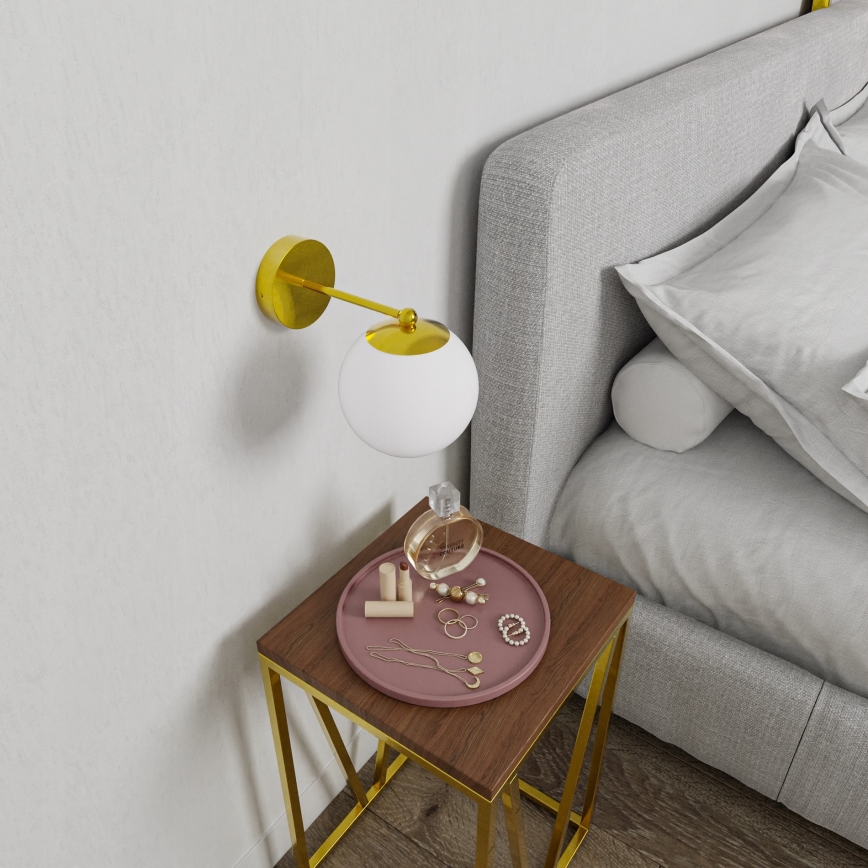 Applique murale 1xE27/40W/230V dorée/blanche