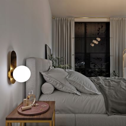 Applique murale 1xE27/40W/230V dorée/blanche