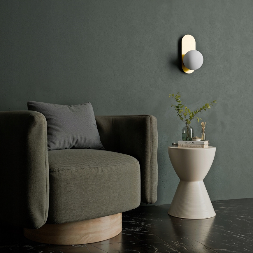 Applique murale 1xE27/40W/230V dorée/blanche