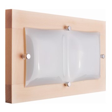 Applique murale 2xE27/20W/230V hêtre