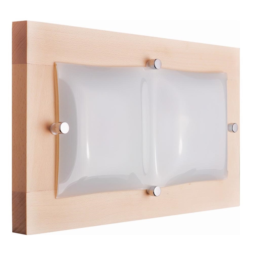 Applique murale 2xE27/20W/230V hêtre