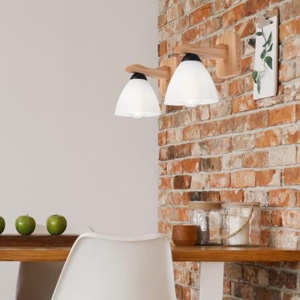 Applique murale ADRIANO 1xE27/60W/230V chêne