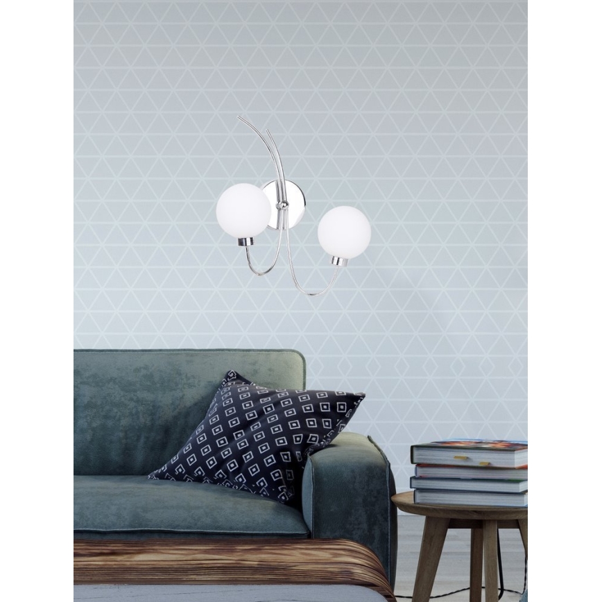 Applique murale AGAPANT 2xG9/40W/230V chrome brillant