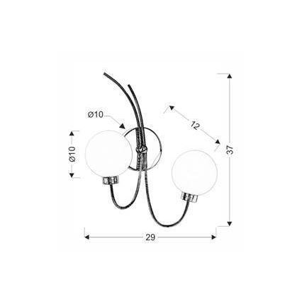 Applique murale AGAPANT 2xG9/40W/230V chrome brillant
