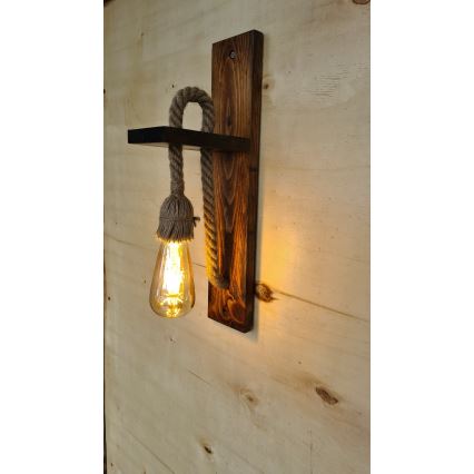 Applique murale AHSAP 1xE27/40W/230V, pin/noyer