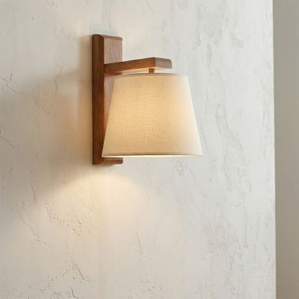 Applique murale AIDA 1xE27/15W/230V chêne/crème