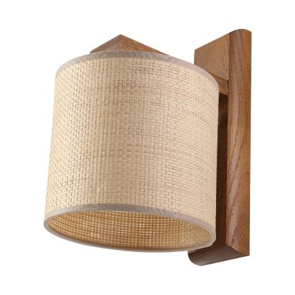 Applique murale AIDA 1xE27/15W/230V chêne/raffia