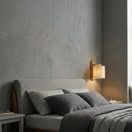 Applique murale AIDA 1xE27/15W/230V chêne/raffia
