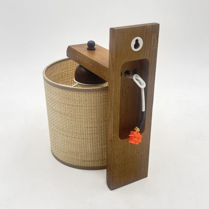 Applique murale AIDA 1xE27/15W/230V chêne/raffia