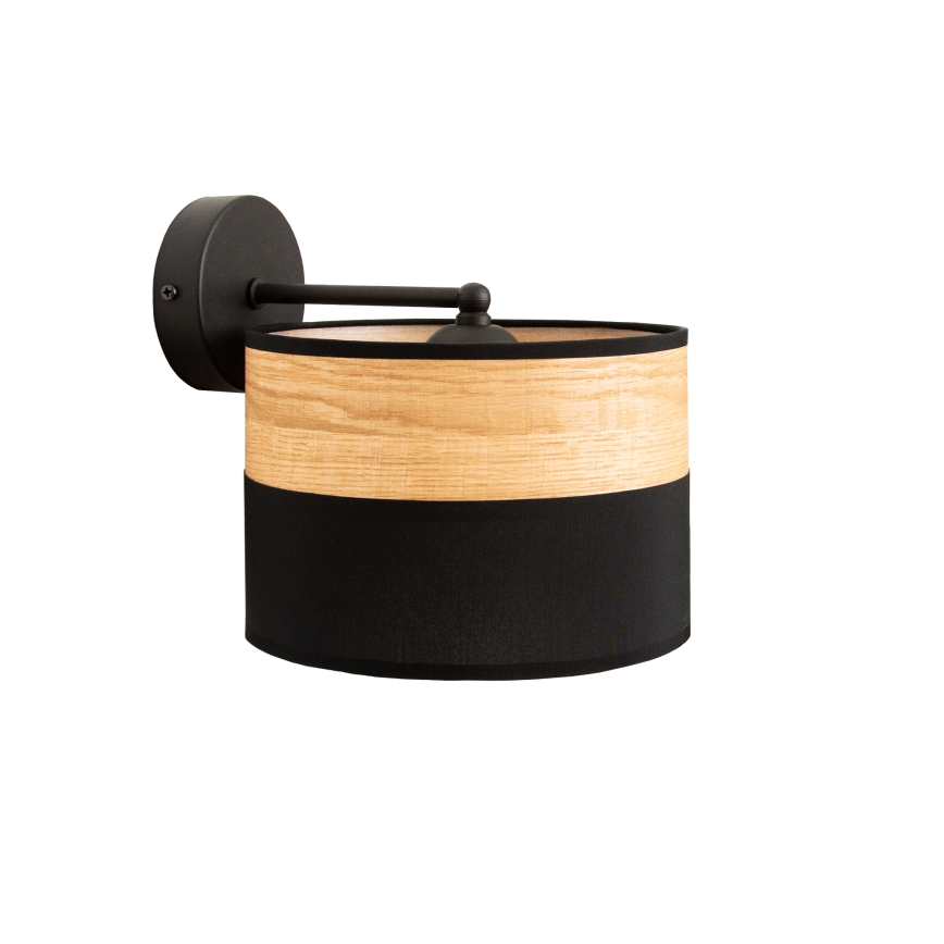 Applique murale ALBA 1xE27/15W/230V noir/marron