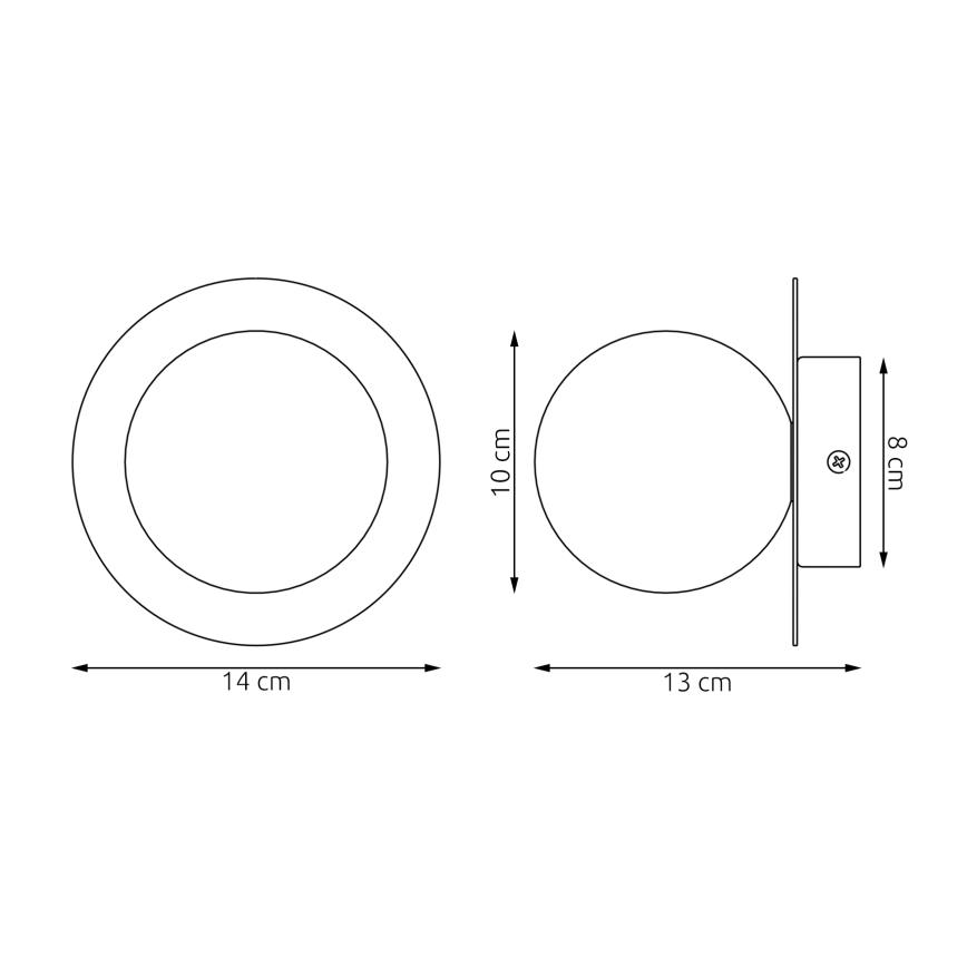 Applique murale AMERICANA 1xG9/8W/230V blanche