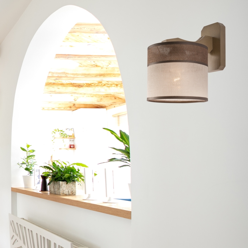 Applique murale ANDREA 1xE27/60W/230V hêtre