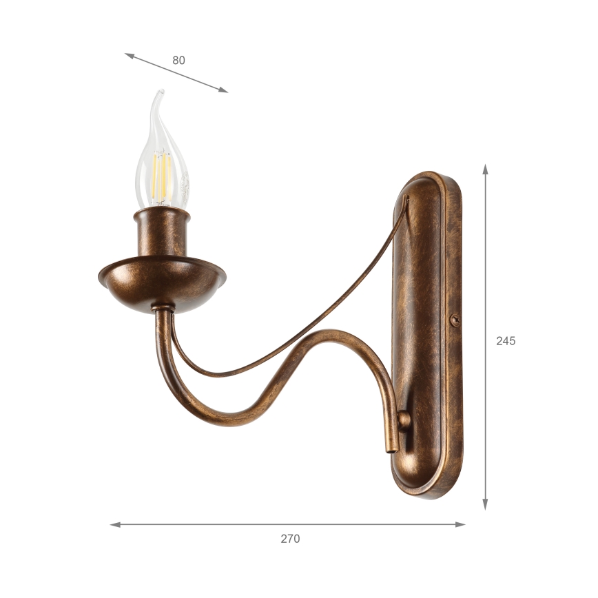 Applique murale ANTON 1xE14/60W/230V bronze