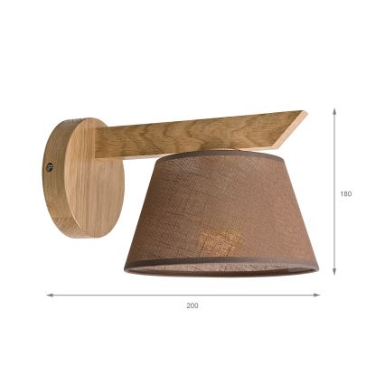 Applique murale ANTONIO 1xE14/40W/230V chêne