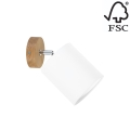 Applique murale APRILLIA 1xE27/25W/230V chêne blanche - certifié FSC