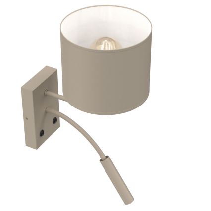 Applique murale ARDEN 1xE27/15W/230V + 1xG9/8W beige