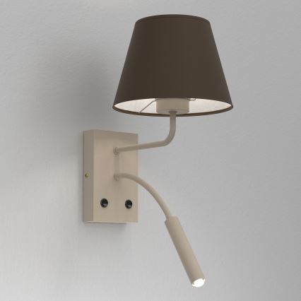 Applique murale ARDEN 1xE27/15W/230V + 1xG9/8W beige/marron