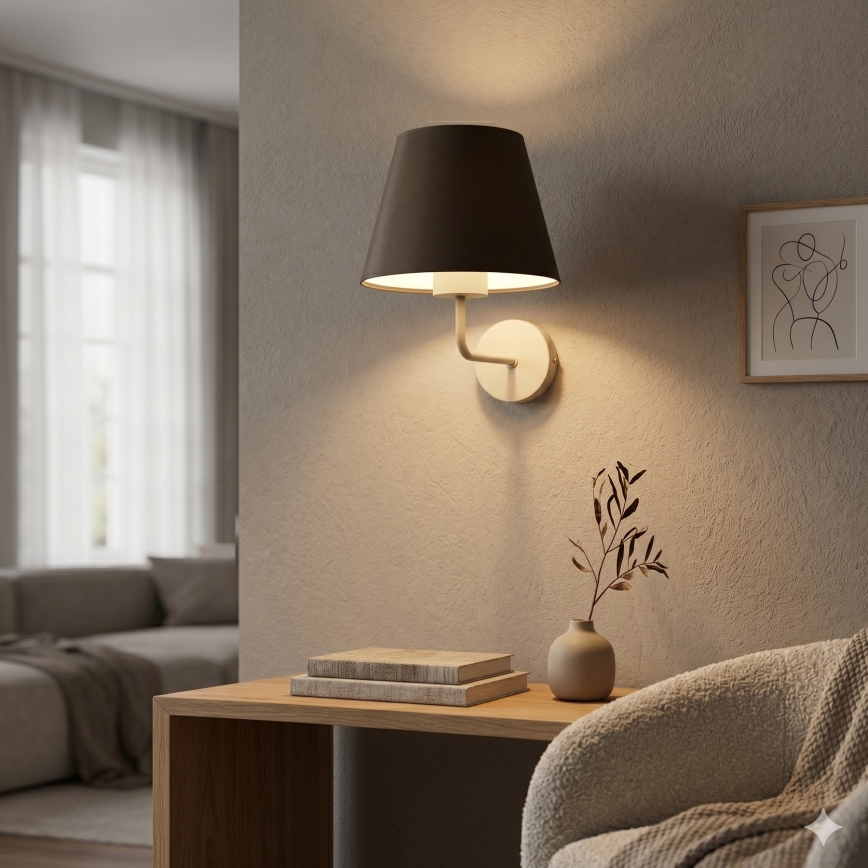 Applique murale ARDEN 1xE27/15W/230V beige/marron