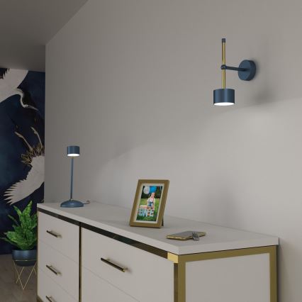 Applique murale ARENA 1xGX53/11W/230V bleu/or