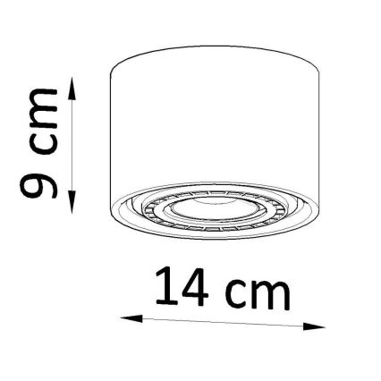 Applique murale BASIC AR111 1xGU10/40W/230V béton