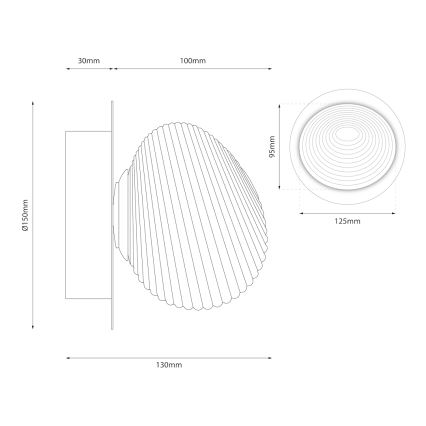 Applique murale BOLLA LED/3W/230V chrome brillant